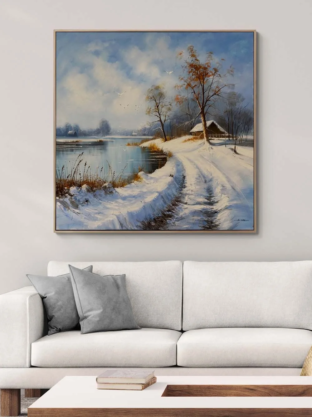 Beyazın Fısıltısı Yağlı Boya Tablosu