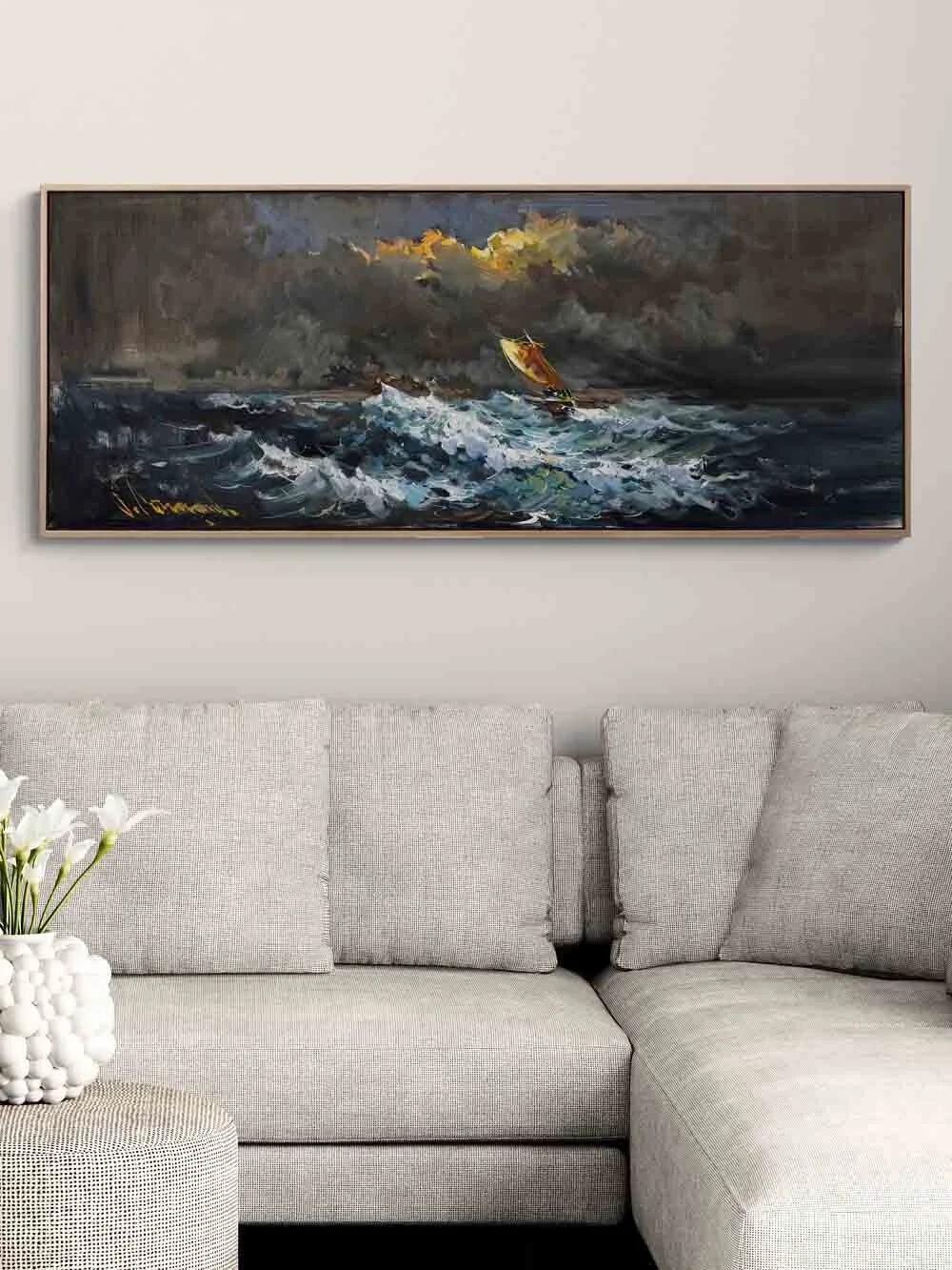 Dalgalar Arasında Yağlı Boya Tablosu