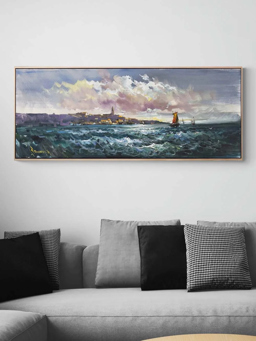 Denizde Bir Rüzgâr Yağlı Boya Tablosu