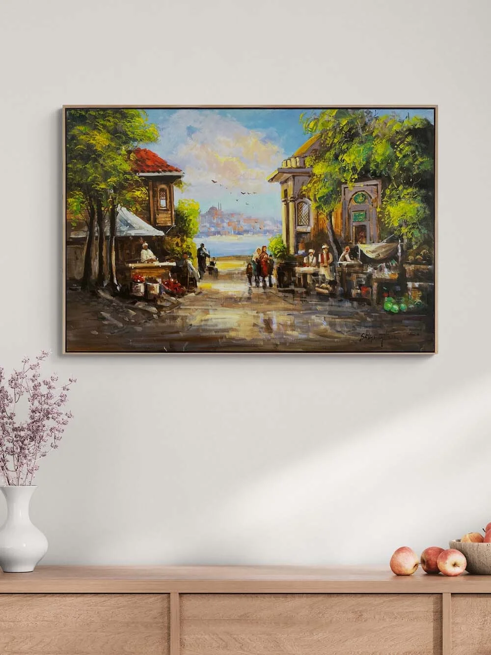 Eski İstanbulun Renkleri Yağlı Boya Tablosu