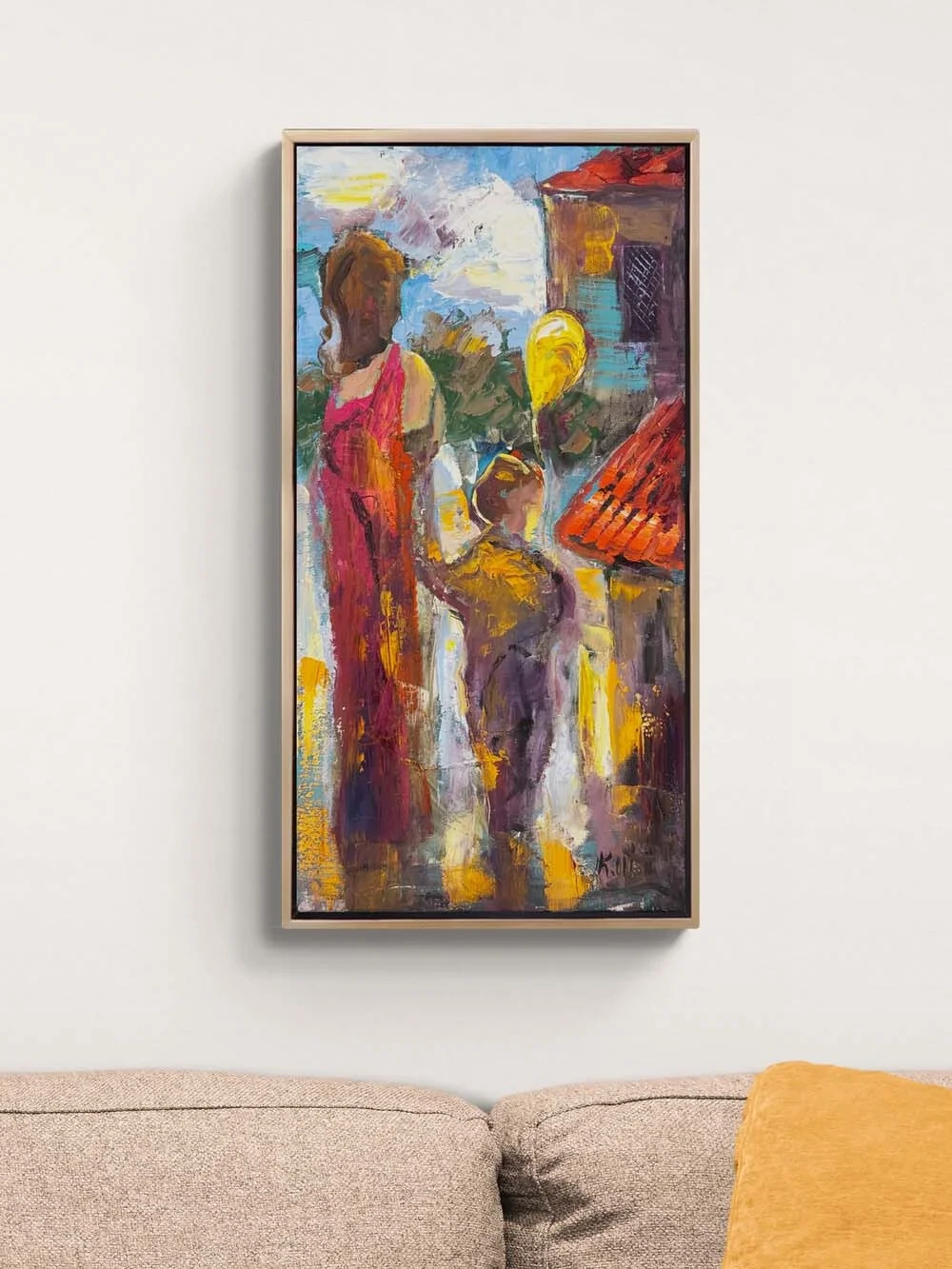 Geleceğe Bakan Çocuk Yağlı Boya Tablosu