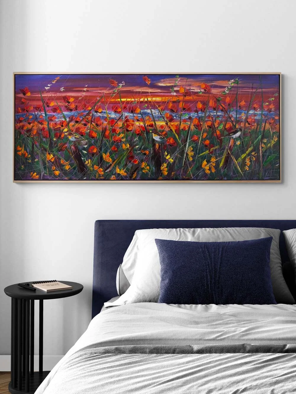 Evening in the Poppy Field Oil Painting