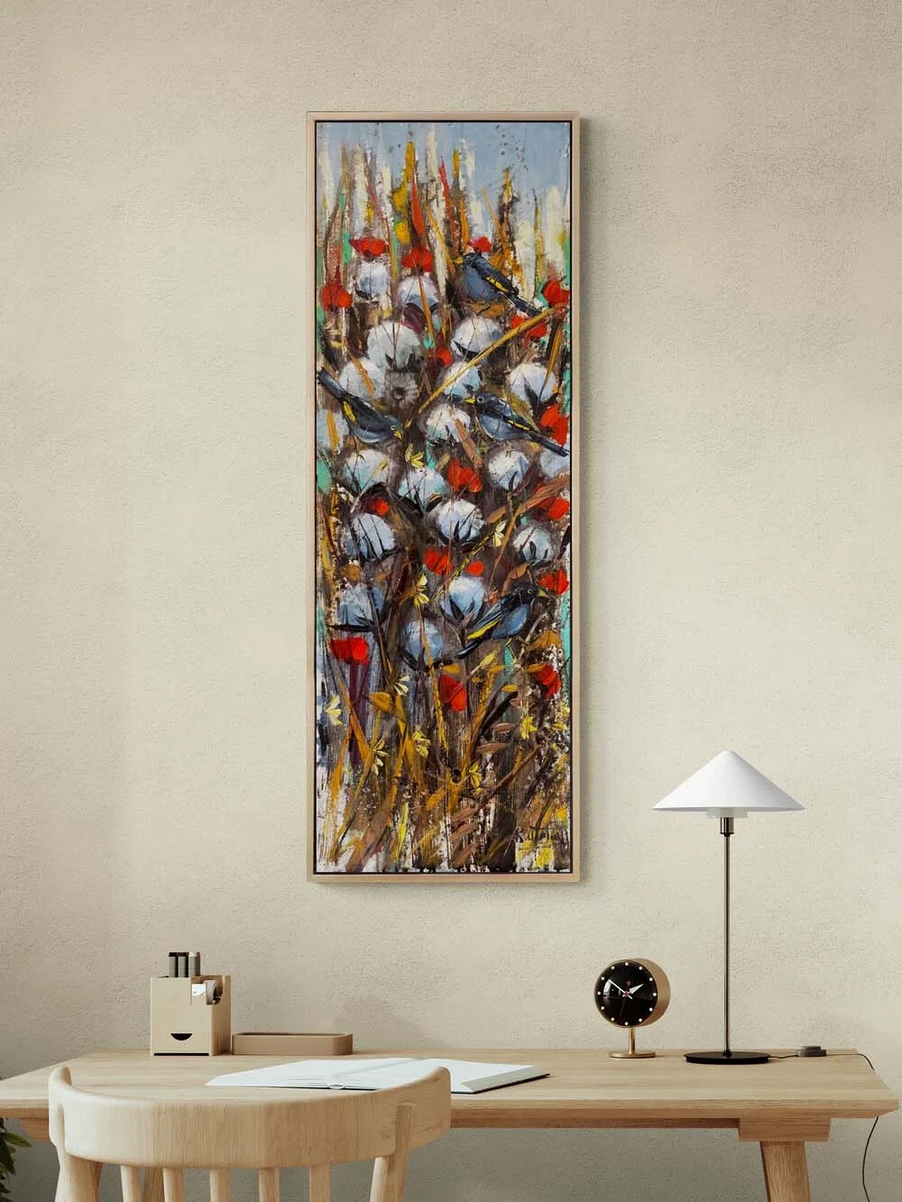 Gökyüzü Altında Pamuklar Yağlı Boya Tablosu