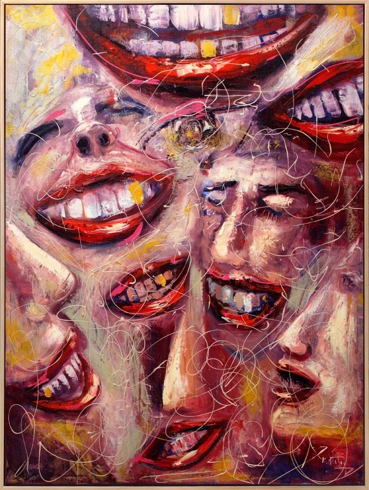 Gülen Dişler Yağlı Boya Tablosu