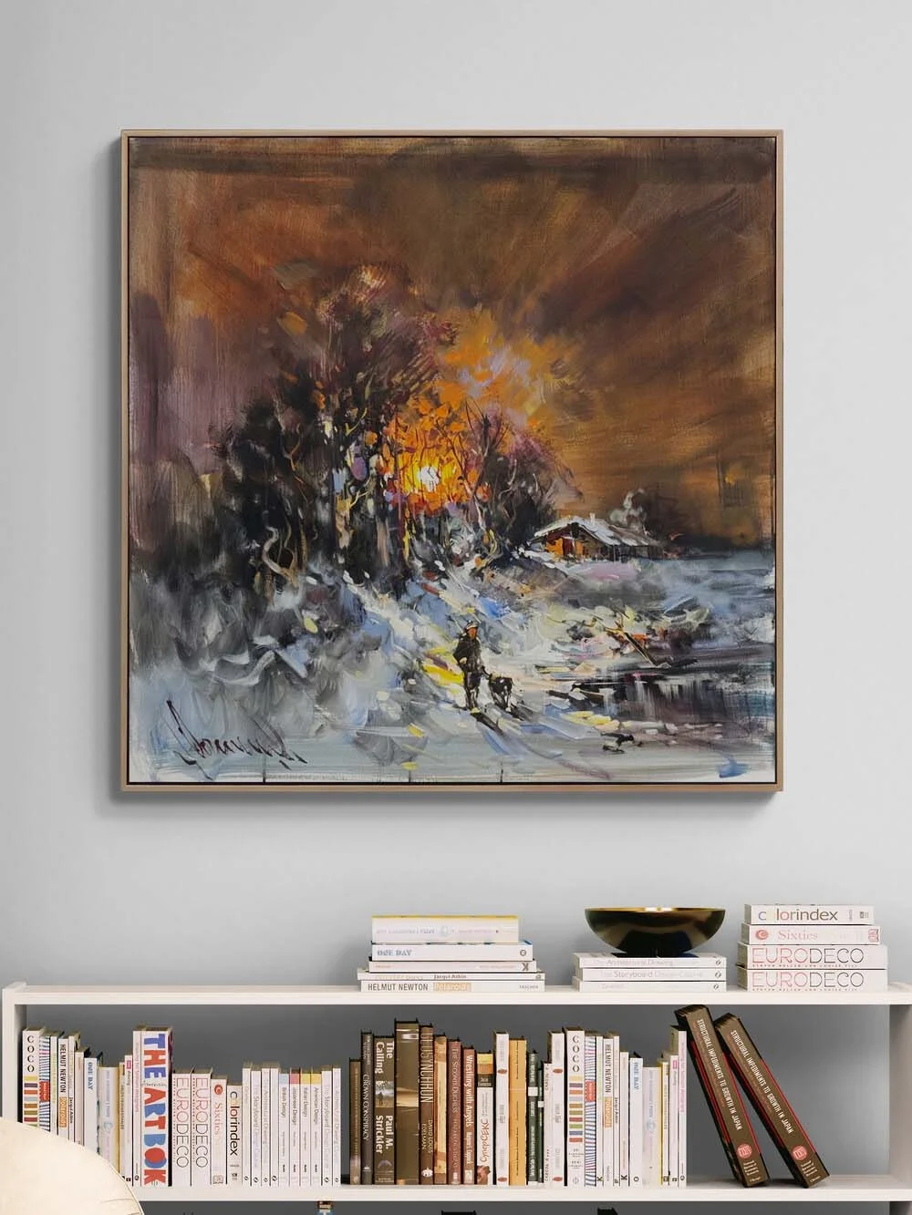 Işık ve Gölgede Kış Yağlı Boya Tablosu