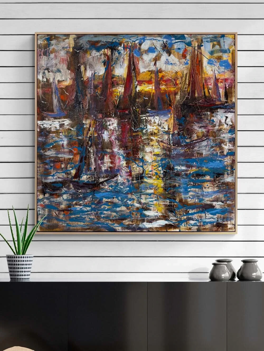 İstanbulda Kuşların Şarkısı Yağlı Boya Tablosu