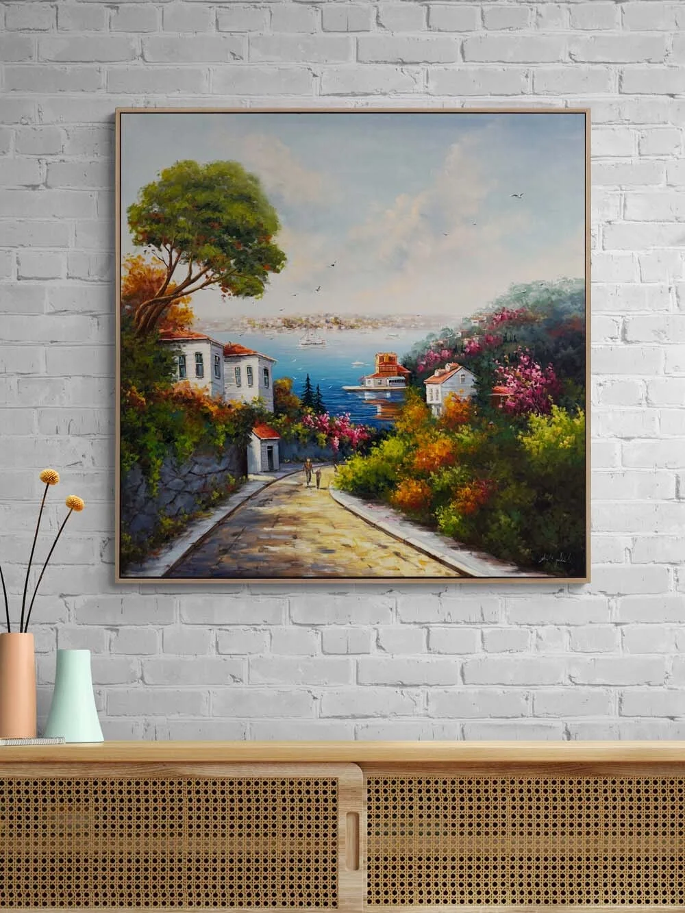 Street Descending to Istanbul Oil Painting