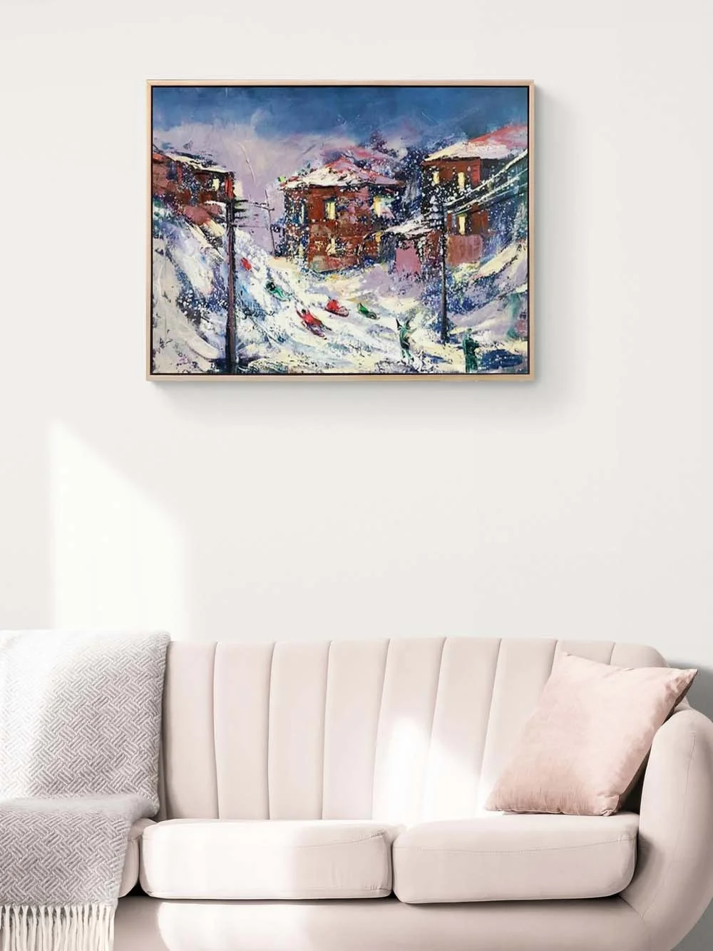 Kar Neşesi Yağlı Boya Tablosu