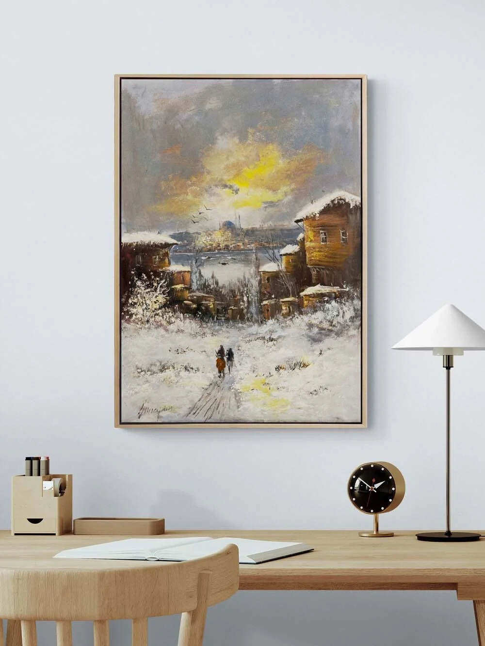 Memories Blending into Snow Oil Painting