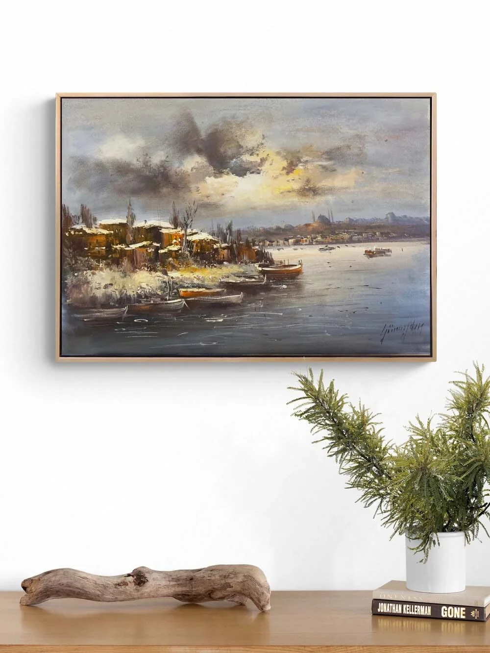 Snowy Istanbul Oil Painting