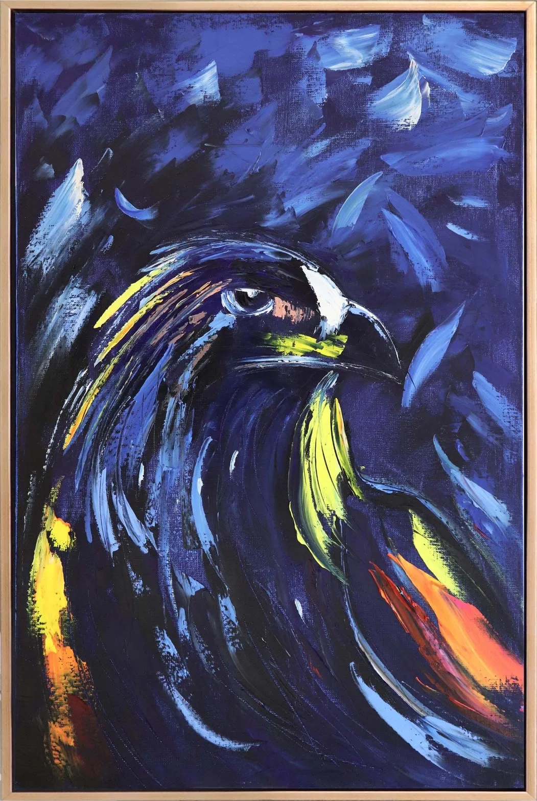 Kartal Bakışlı Yağlı Boya Tablosu