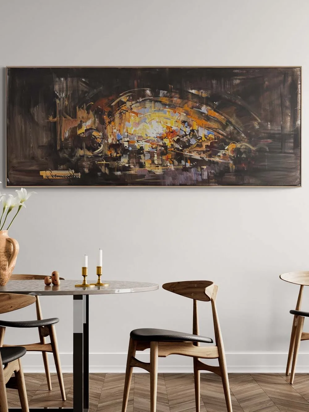 Katmanlı Sessizlik Yağlı Boya Tablosu