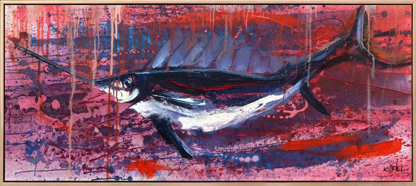 Kılıç Balığı Yağlı Boya Tablosu