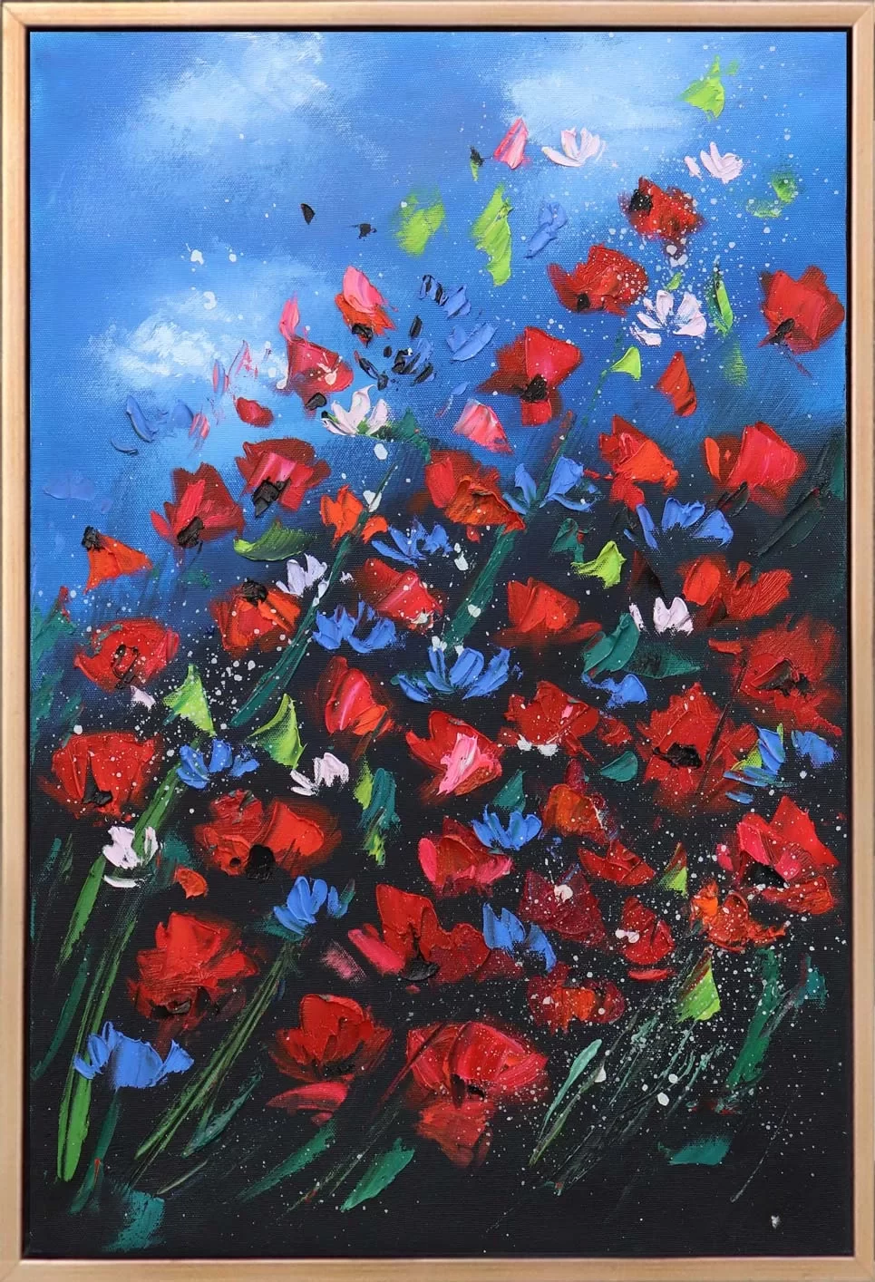 Red Flowers Oil Painting