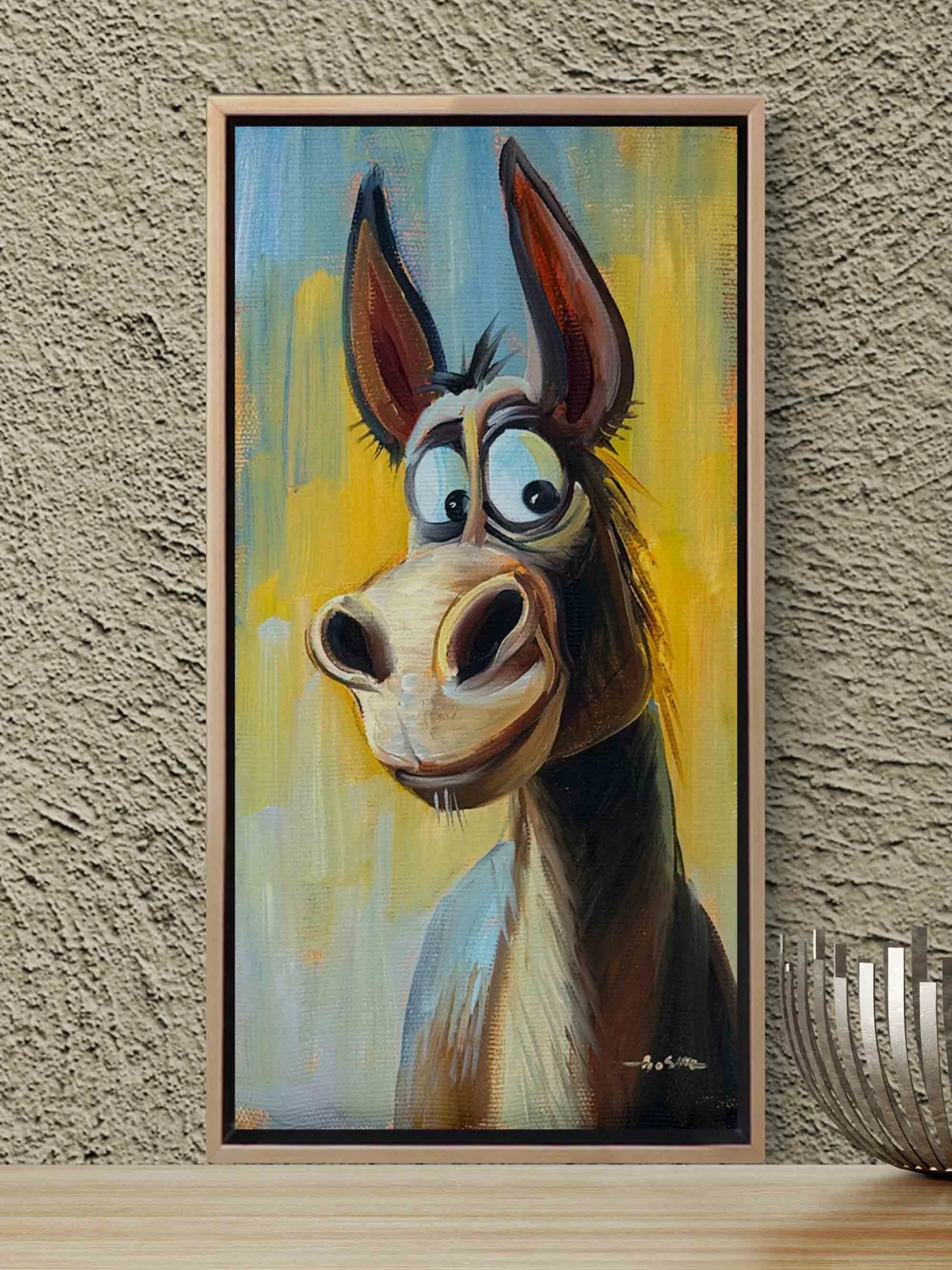 The Playful Donkey Oil Painting