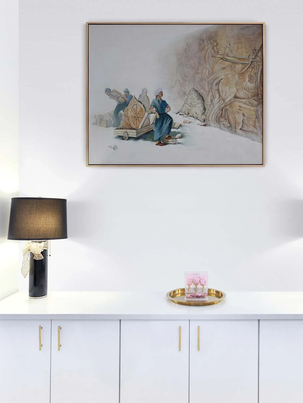 Piramitte Çalışmak Yağlı Boya Tablosu