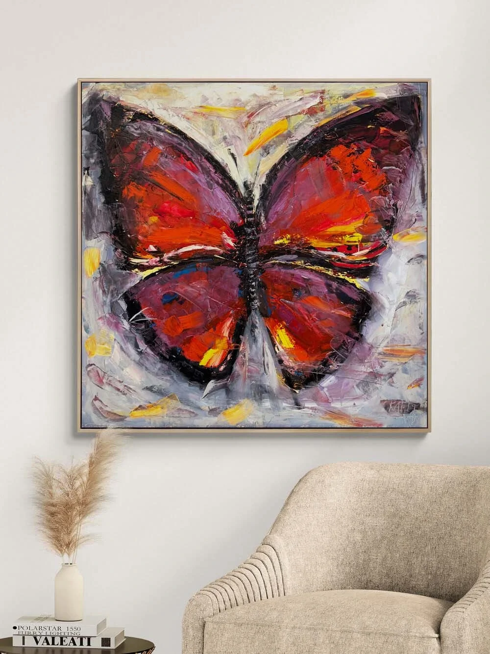 Colorful Butterfly Adventure Oil Painting | Simurg Art Gallery