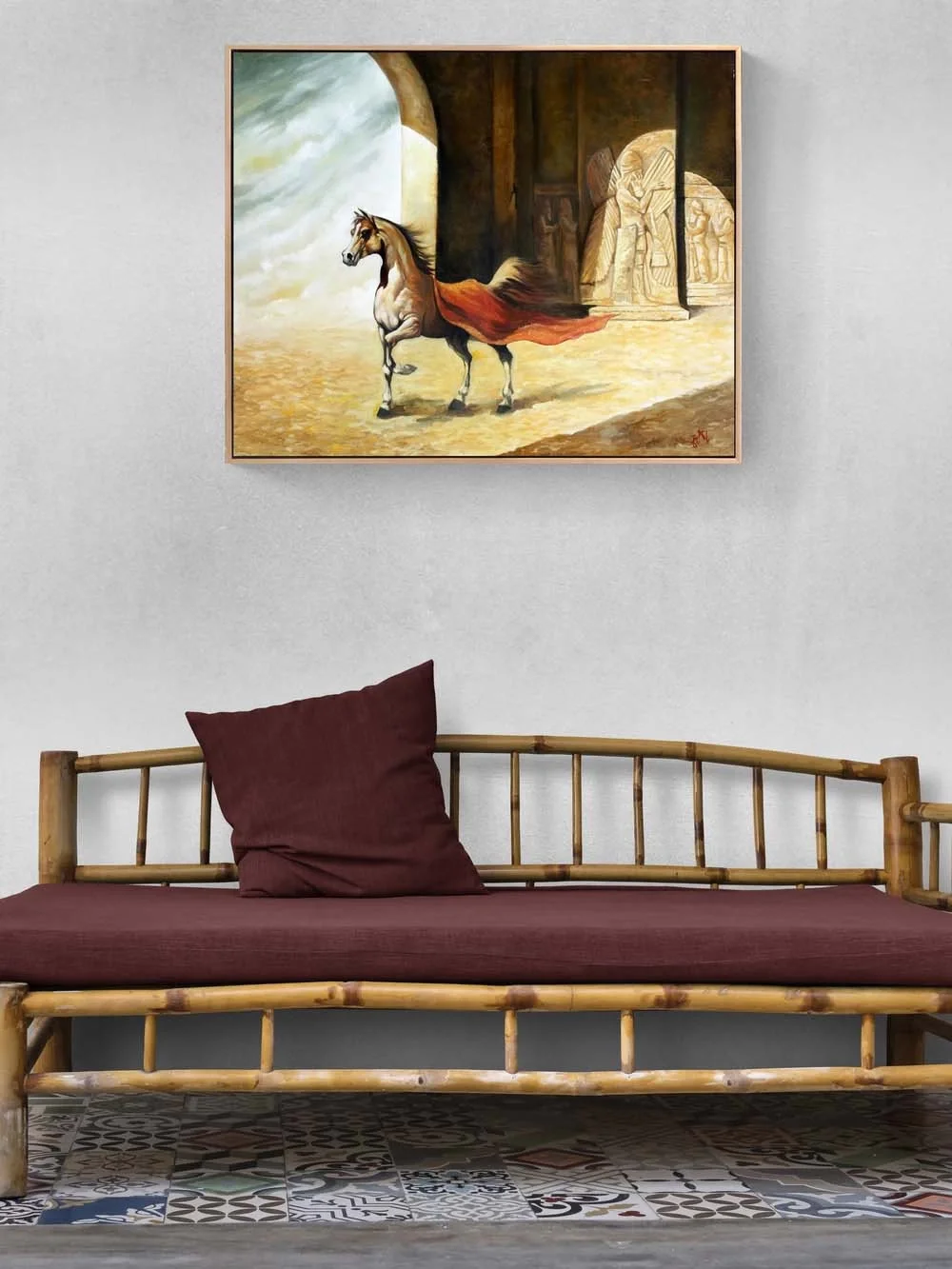 Saray Atı Yağlı Boya Tablosu