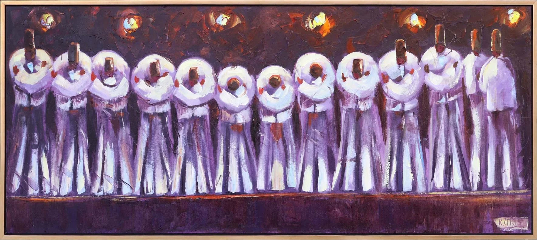 Selam Veren Semazenler Yağlı Boya Tablosu