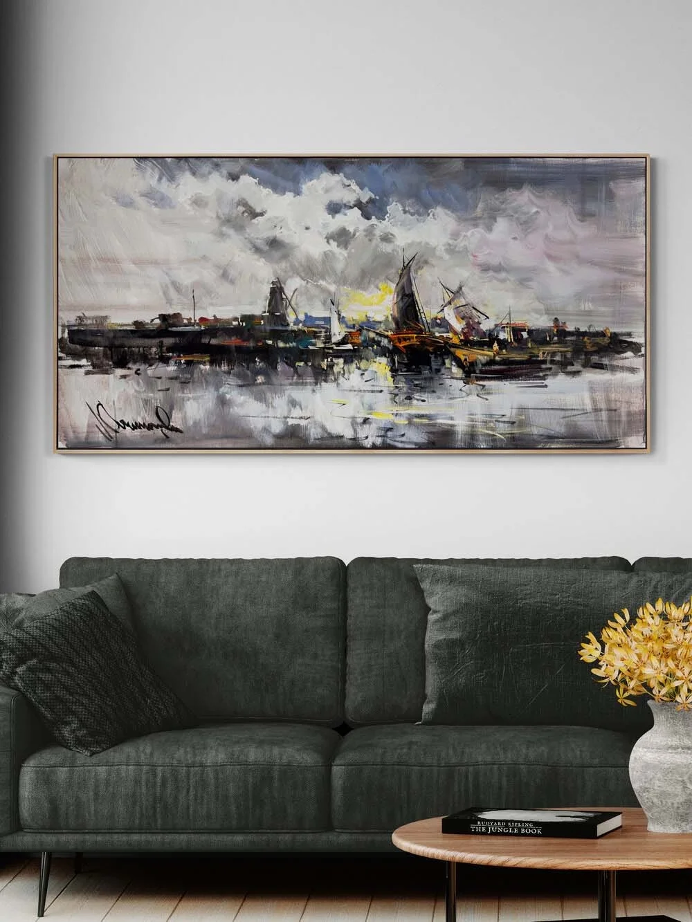 Silent Harbor Oil Painting