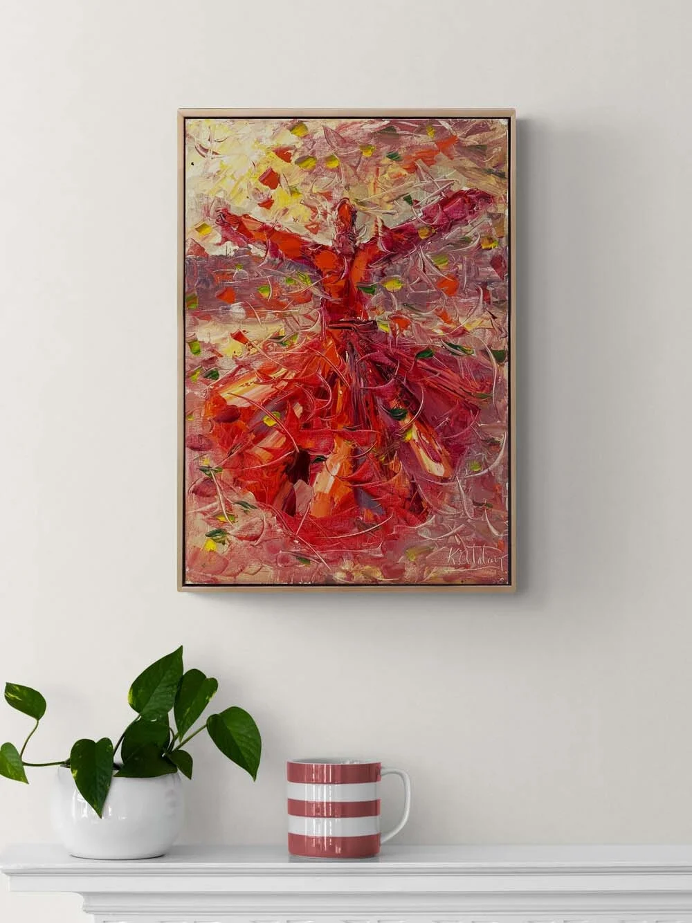 Sessiz Zikir Semazen Yağlı Boya Tablosu