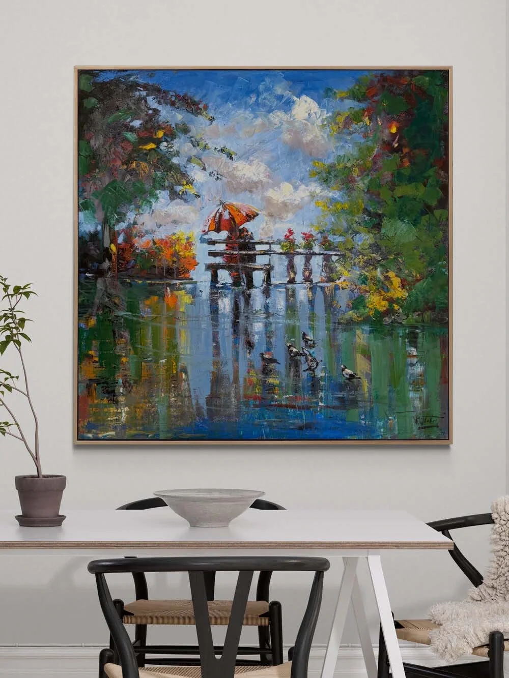 Romantic Day of Autumn Oil Painting