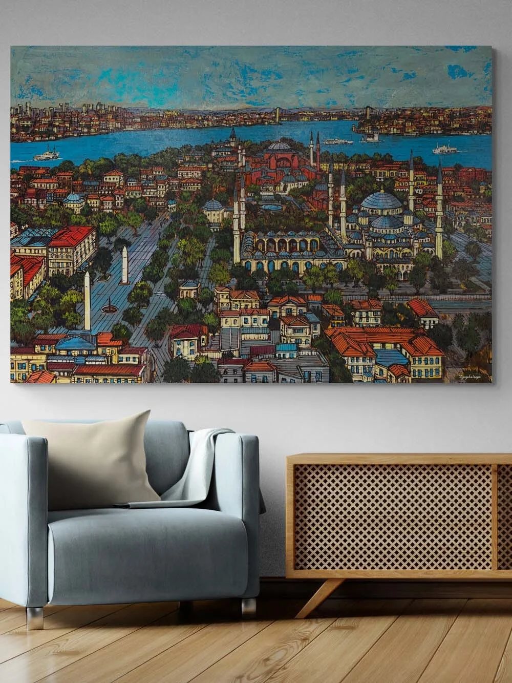 Sultan Ahmet Meydanı Yağlı Boya Tablosu