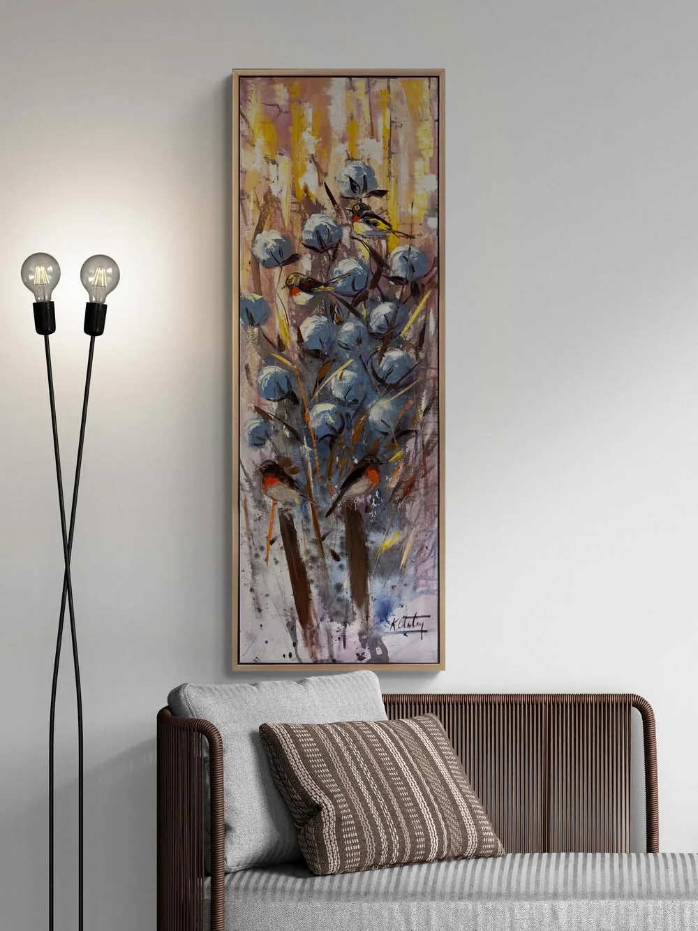 Toprağın Beyaz Hatırası Yağlı Boya Tablosu