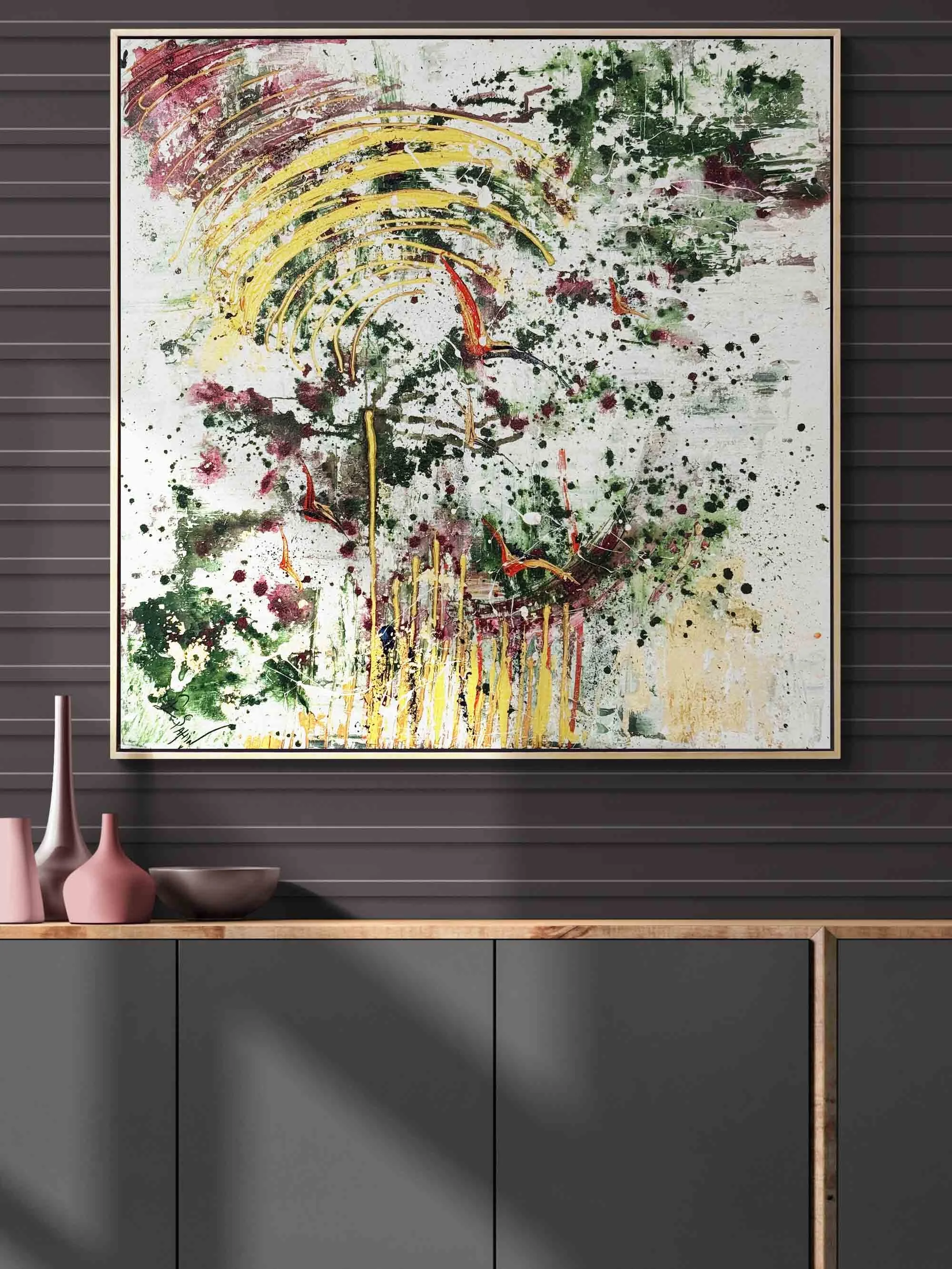 Yeşilin İçinden Yağlı Boya Tablosu