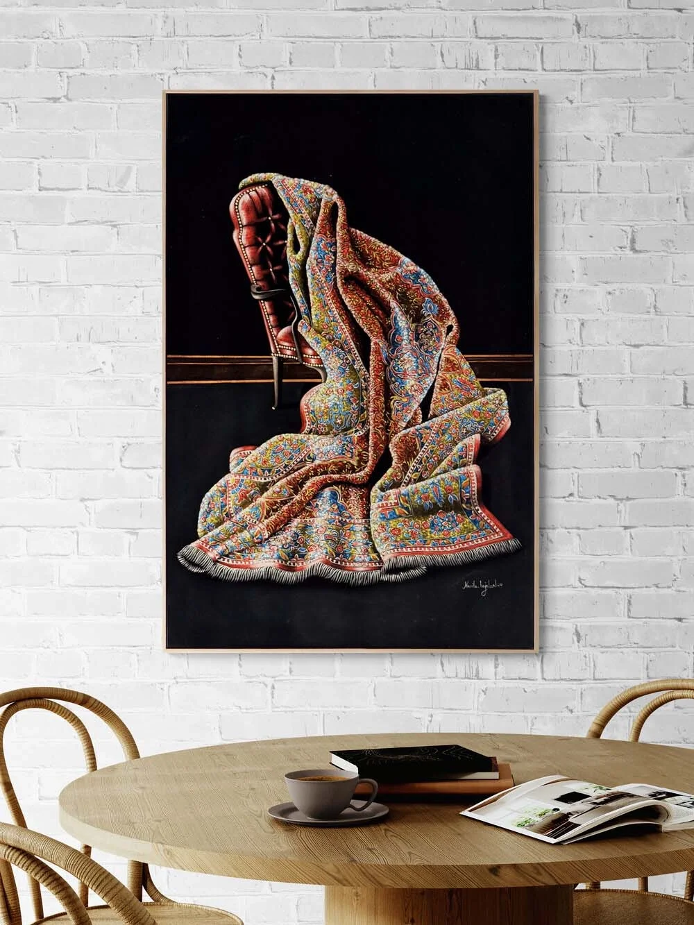 Zamana Serilmiş Desen Yağlı Boya Tablosu