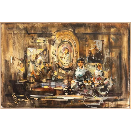 Eski Evde Bir An Yağlı Boya Tablosu