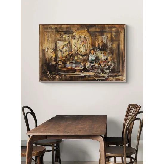 Eski Evde Bir An Yağlı Boya Tablosu