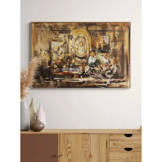 Eski Evde Bir An Yağlı Boya Tablosu