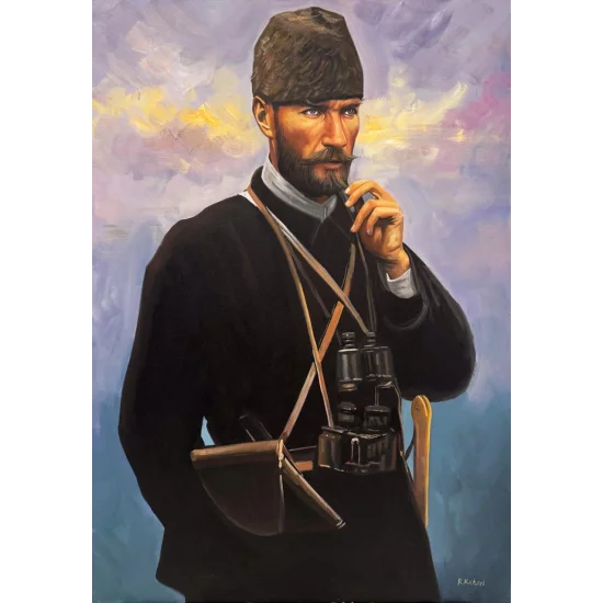Atatürk with the Black Kalpak Oil Painting