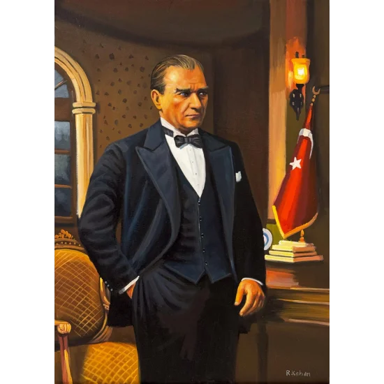 The Stance of Mustafa Kemal Atatürk Oil Painting
