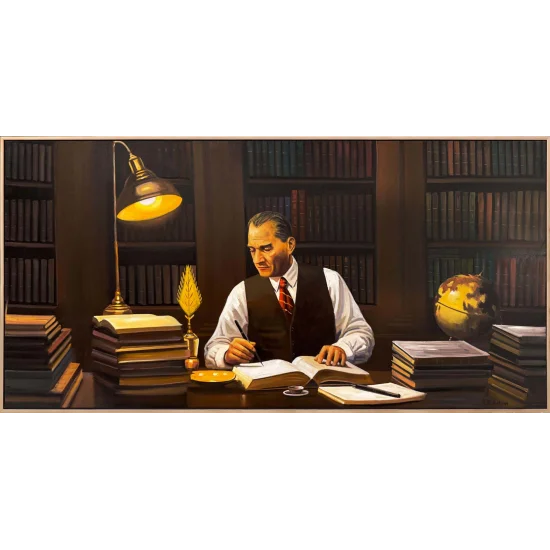 Atatürk and State Wisdom Oil Painting