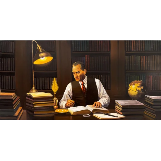Atatürk and State Wisdom Oil Painting