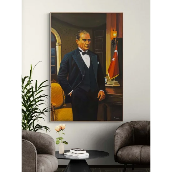Mustafa Kemal and the Republic Oil Painting