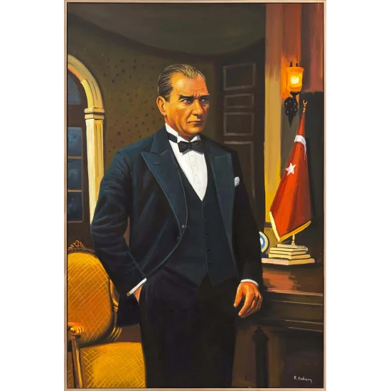 Mustafa Kemal and the Republic Oil Painting