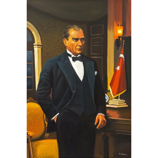 Mustafa Kemal and the Republic Oil Painting