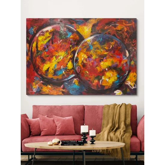 Rengarenk Çeper Yağlı Boya Tablosu