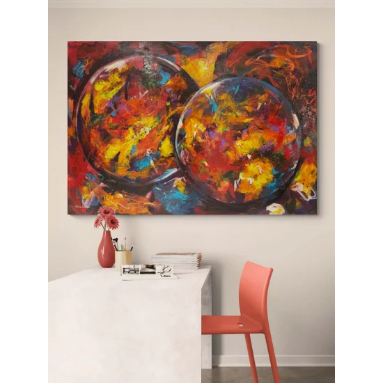 Rengarenk Çeper Yağlı Boya Tablosu