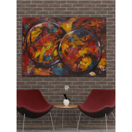 Rengarenk Çeper Yağlı Boya Tablosu