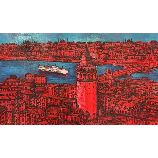 Istanbul in Colors Oil Painting