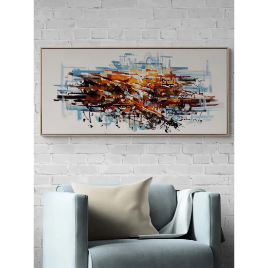 Fırça Gürültüsü Yağlı Boya Tablosu