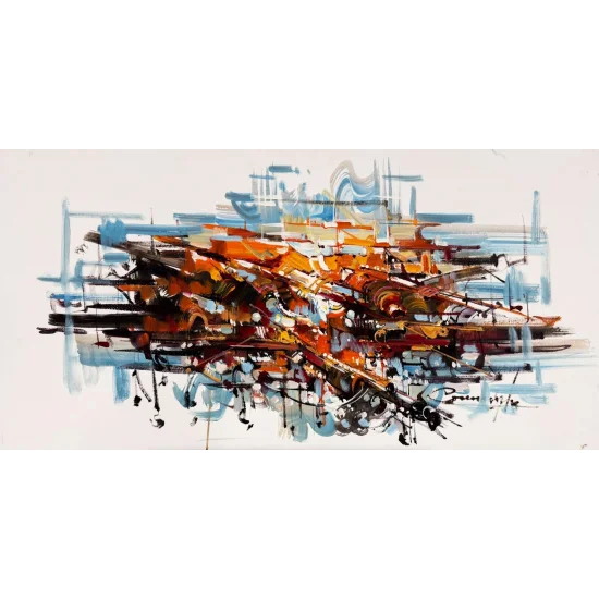 Fırça Gürültüsü Yağlı Boya Tablosu