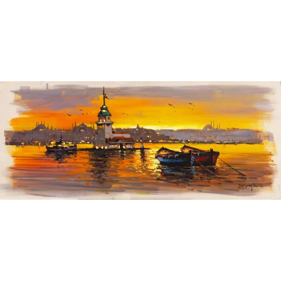 Time Seen by the Tower Oil Painting