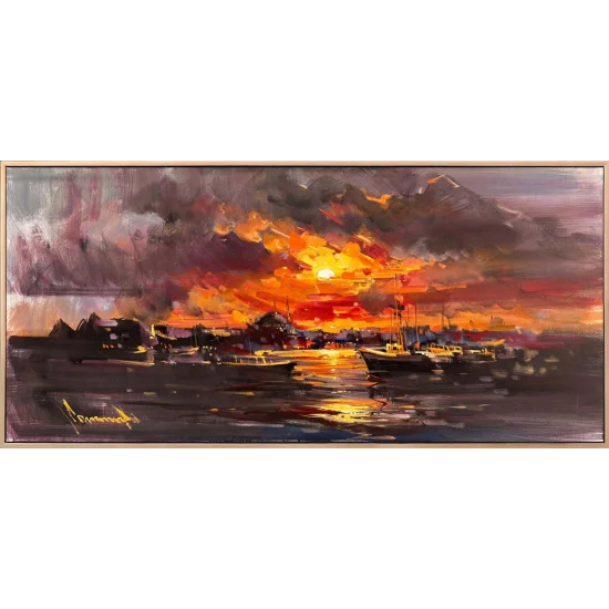 As the Sun Sets over the Golden Horn Oil Painting