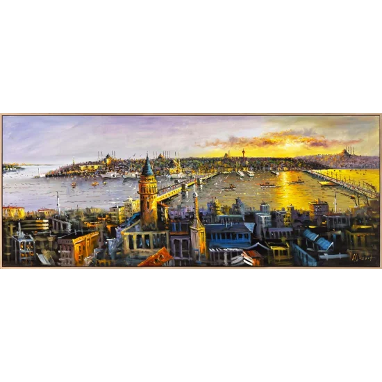 Sunset from Galata Oil Painting
