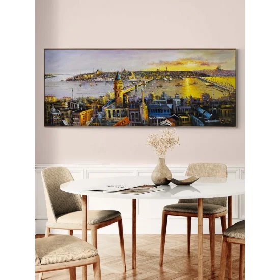 Sunset from Galata Oil Painting
